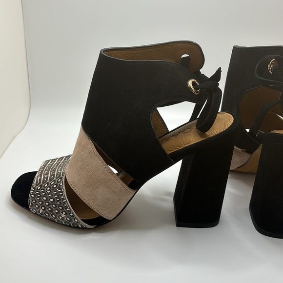 COACH Minetta Land Snake/Suede Heels NIB size 6 - Picture 5 of 13
